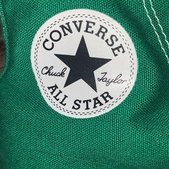 Converse Green and White High-Top Sneakers - Picture 10 of 10